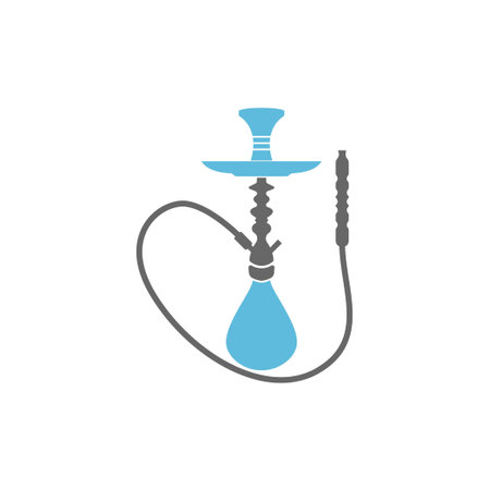 Hookah shisha icon logo illustration template