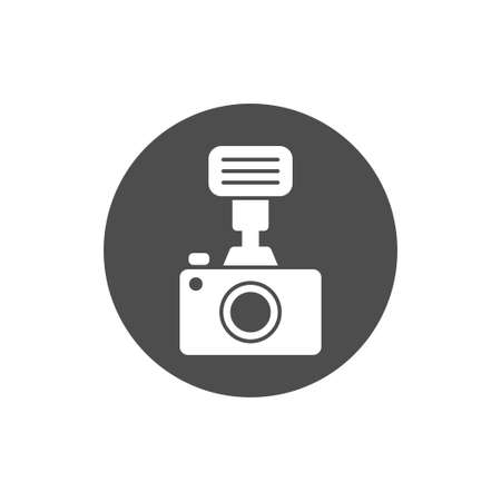 Camera icon logo flat design illustration template vectorのイラスト素材