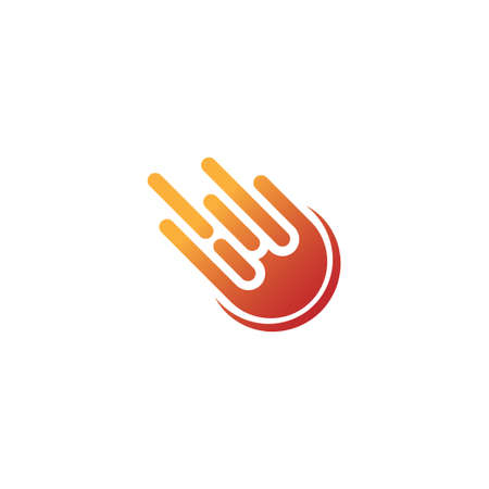Meteor icon logo design illustration template vectorのイラスト素材