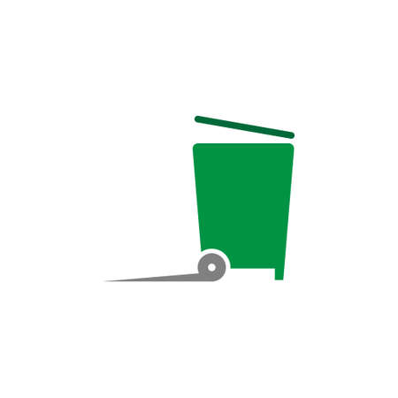 Trash bin icon logo design illustration template vectorのイラスト素材
