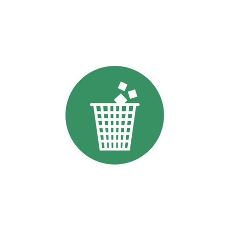 Trash bin icon logo design illustration template vectorのイラスト素材