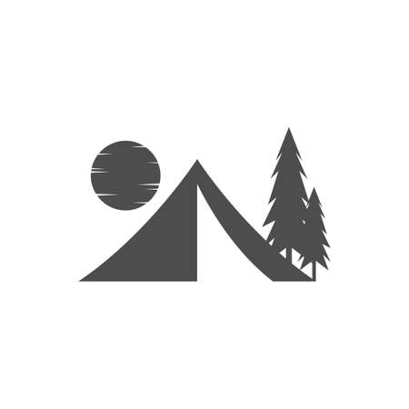 Camping icon  design illustration template vectorのイラスト素材