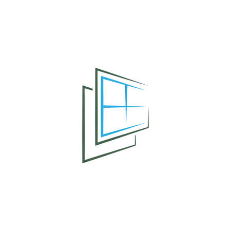 House windows  icon design illustration template vectorのイラスト素材
