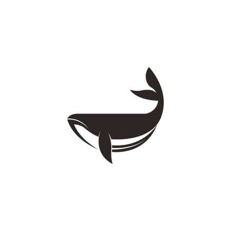 Whale icon logo design illustration template vectorのイラスト素材