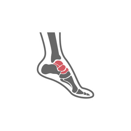 Human foot icon logo design illustration vectorのイラスト素材