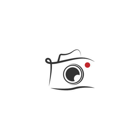 Camera icon logo design illustration template vectorのイラスト素材