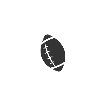 Rugby ball icon logo design illustration templateのイラスト素材