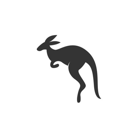 Kangaroo icon logo design illustration template vectorのイラスト素材