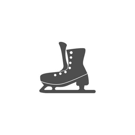Ice skate shoes icon logo illustration template vectorのイラスト素材