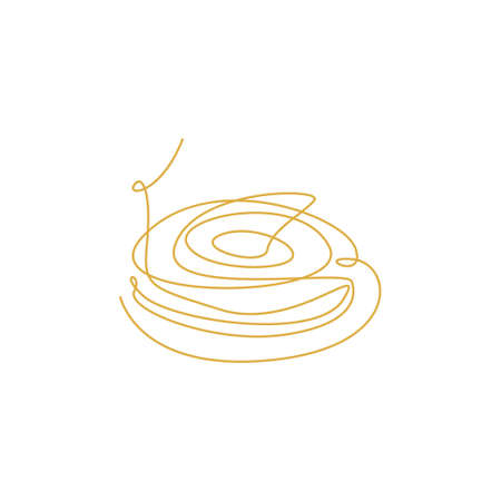 Pancake icon flat design illustration templateのイラスト素材