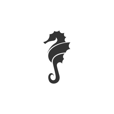 Seahorse icon logo design illustration templateの素材 [FY310192916904]