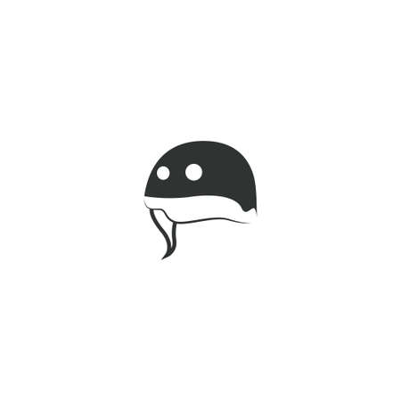 Skateboard helmet icon design illustration templateのイラスト素材
