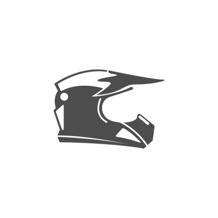 Motorcycle helmet icon design illustration templateのイラスト素材