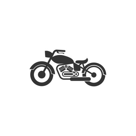 Motorcycle icon logo design illustration templateのイラスト素材