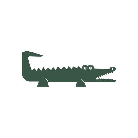 Crocodile icon logo design illustration templateのイラスト素材