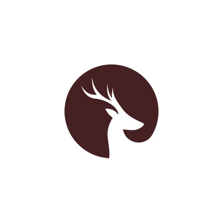 Stag icon logo design illustration templateのイラスト素材