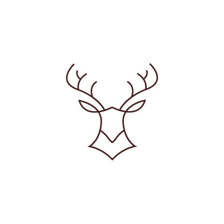 Stag icon logo design illustration templateのイラスト素材