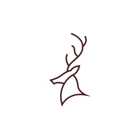 Stag icon logo design illustration templateのイラスト素材