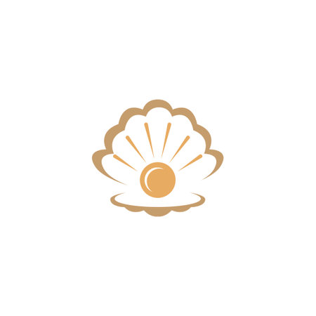 Beautiful shell icon logo design illustrationのイラスト素材