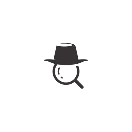 Secret agent icon logo design illustration templateのイラスト素材