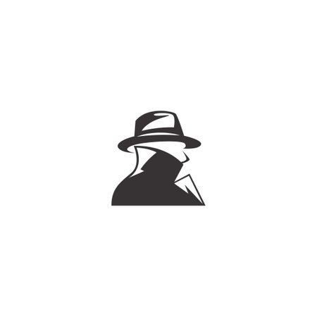 Secret agent icon logo design illustration templateのイラスト素材