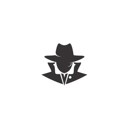 Secret agent icon logo design illustration templateのイラスト素材