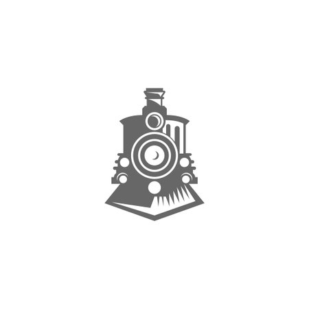 Locomotive logo icon design illustration vectorのイラスト素材