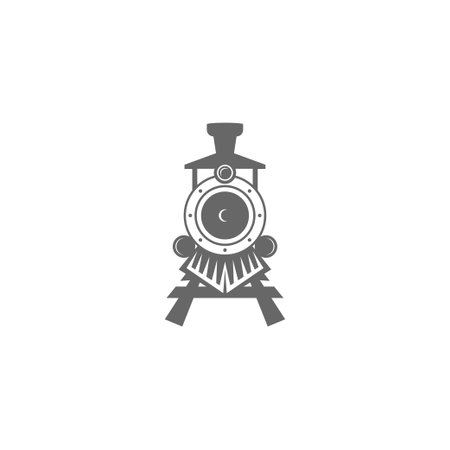 Locomotive logo icon design illustration vectorのイラスト素材