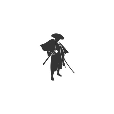 Ronin icon design logo illustration templateのイラスト素材
