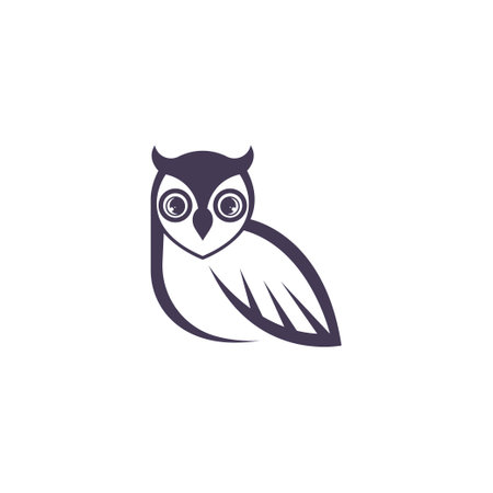 Owl logo icon design illustration vectorのイラスト素材