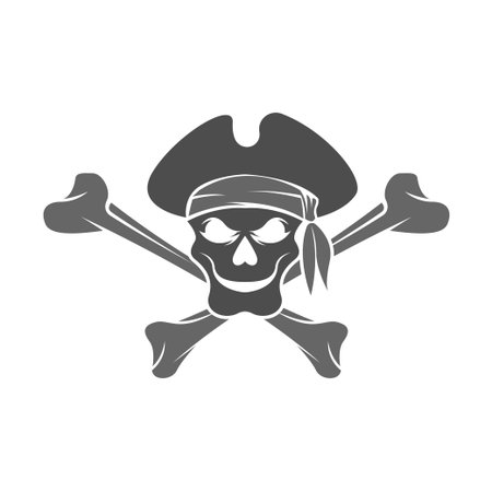 Pirate logo icon design illustration vectorのイラスト素材