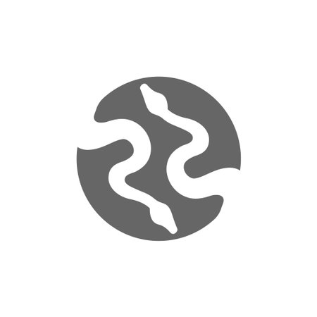 Python logo icon design illustration vectorのイラスト素材