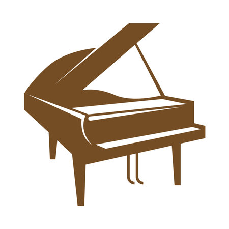Piano logo icon design illustrationのイラスト素材