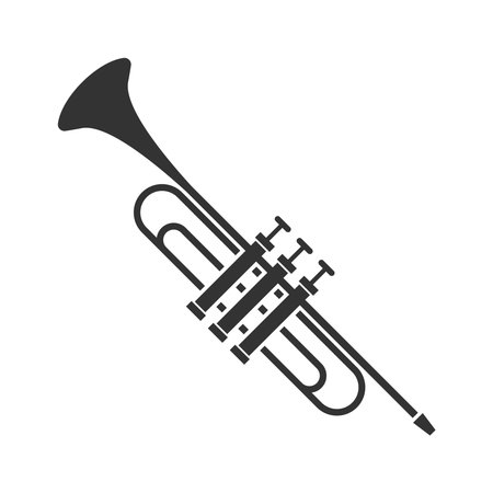 Trumpet logo icon design illustration