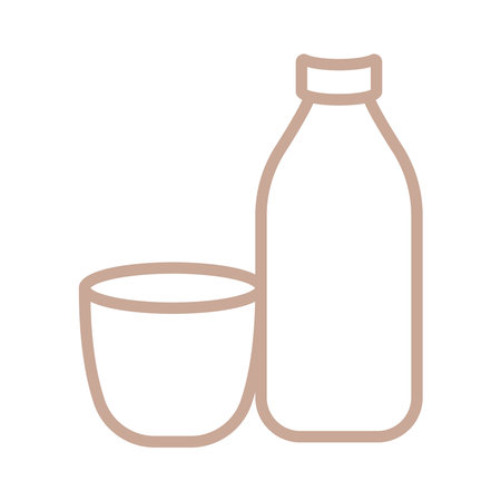 Fresh milk logo icon design illustrationのイラスト素材