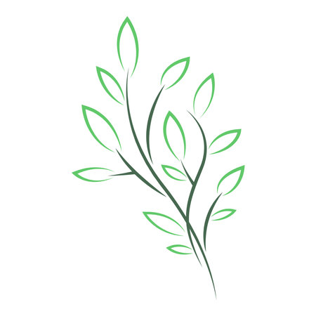 Willow icon logo design illustrationのイラスト素材