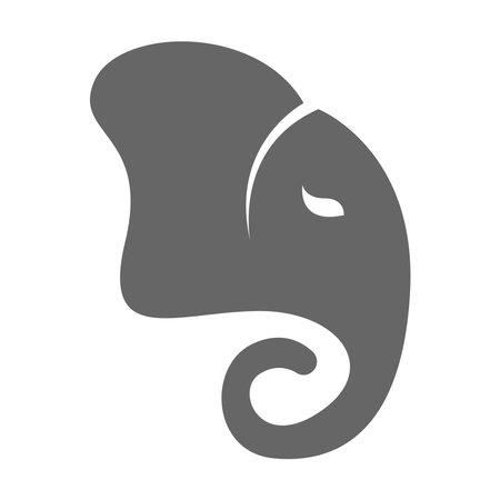 Elephant icon logo design illustrationのイラスト素材
