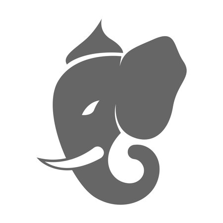 Elephant icon logo design illustrationのイラスト素材