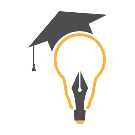 Lamp education icon logo design illustrationのイラスト素材