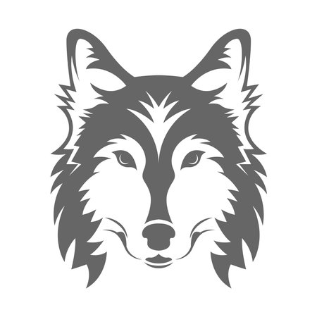 Wolf logo icon design illustrationのイラスト素材