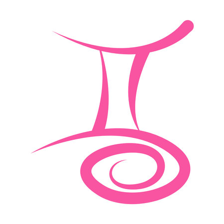 Gemini icon logo design illustrationのイラスト素材