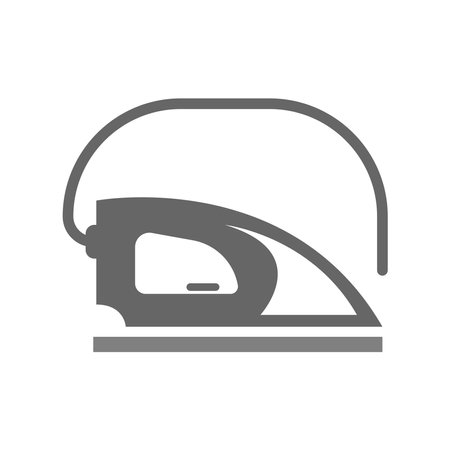 Electric iron logo design illustrationのイラスト素材