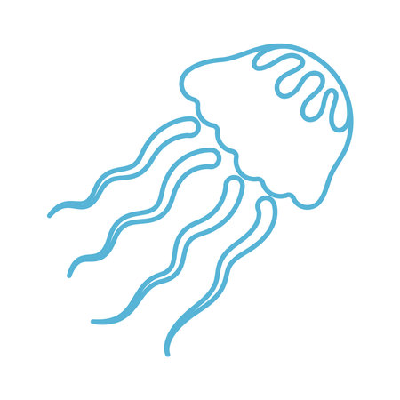 Jellyfish icon logo design illustrationのイラスト素材