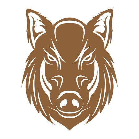 Wild Boar logo icon design illustrationのイラスト素材
