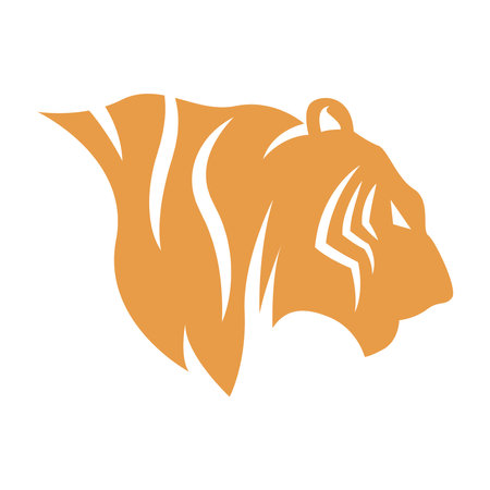 Tiger icon logo design illustrationのイラスト素材