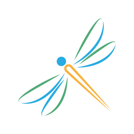 Dragonfly logo icon design illustrationのイラスト素材