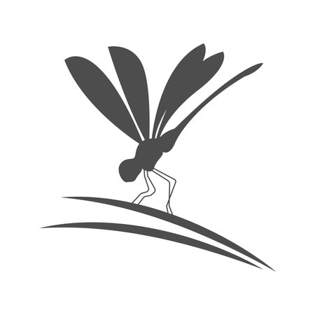 Dragonfly logo icon design illustrationのイラスト素材