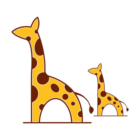 Giraffe logo icon design illustrationのイラスト素材