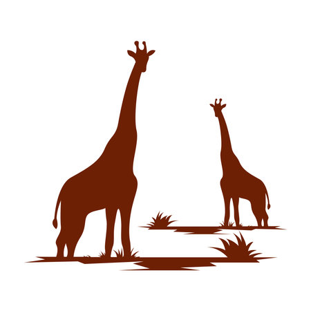 Giraffe logo icon design illustrationのイラスト素材