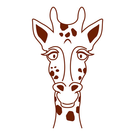 Giraffe logo icon design illustrationのイラスト素材